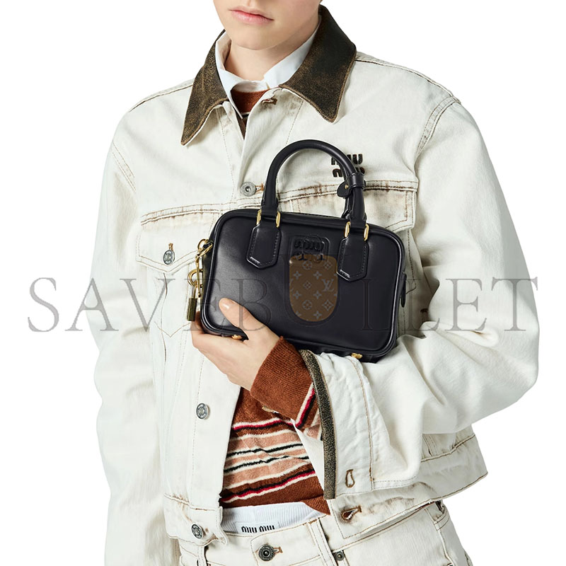 MIU MIU ARCADIE LEATHER HANDBAG 5BB123 (19*13*6cm)